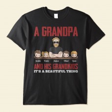 A Grandpa And His Grandkids – Personalized Shirt