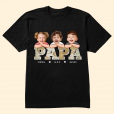 Custom Kid Face Papa – Personalized Photo Shirt