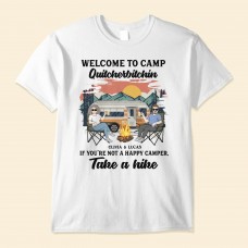 A Happy Camper – Personalized Shirt – Camping Couple Apparel Camping Gift For Couple Husband Wife